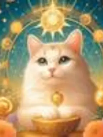 金の猫のアジュナとシンクロニシティー先生（ココナラ電話占いの占い師）の写真
