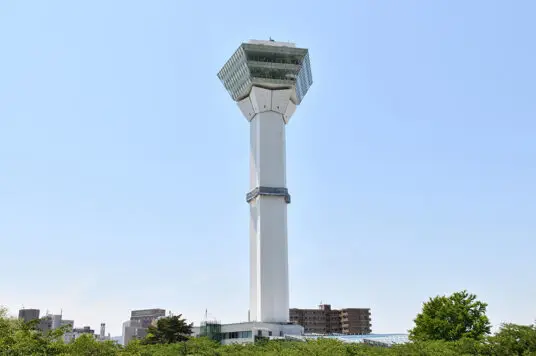五稜郭タワーのコンピュータ手相占いの外観・入口